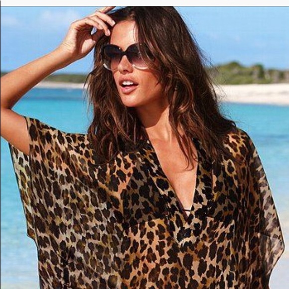 leopard swim cover up